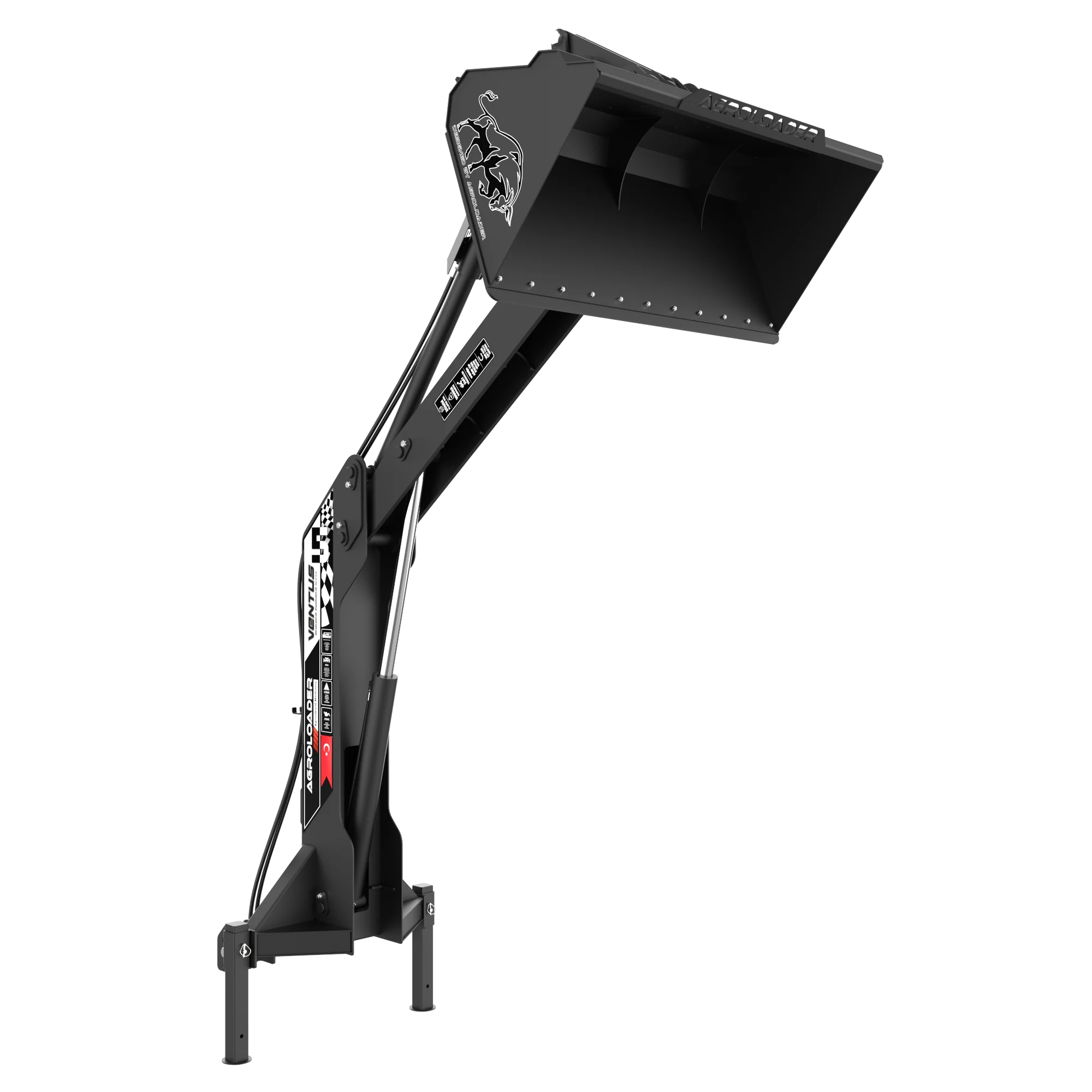 Ventus 5 asistan kepçe, kova kaldırılmış halde